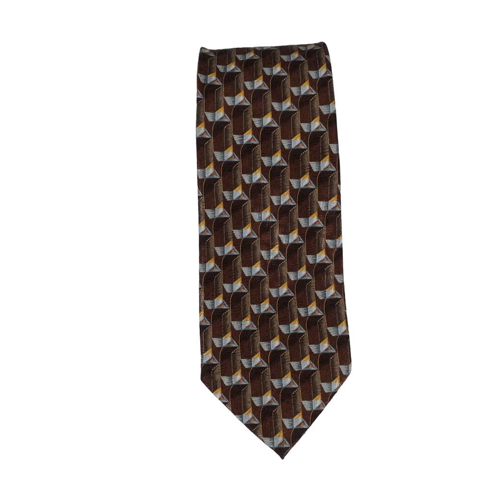 Ermenegildo Zegna Tie Geometric Men's Tie Made in Italy